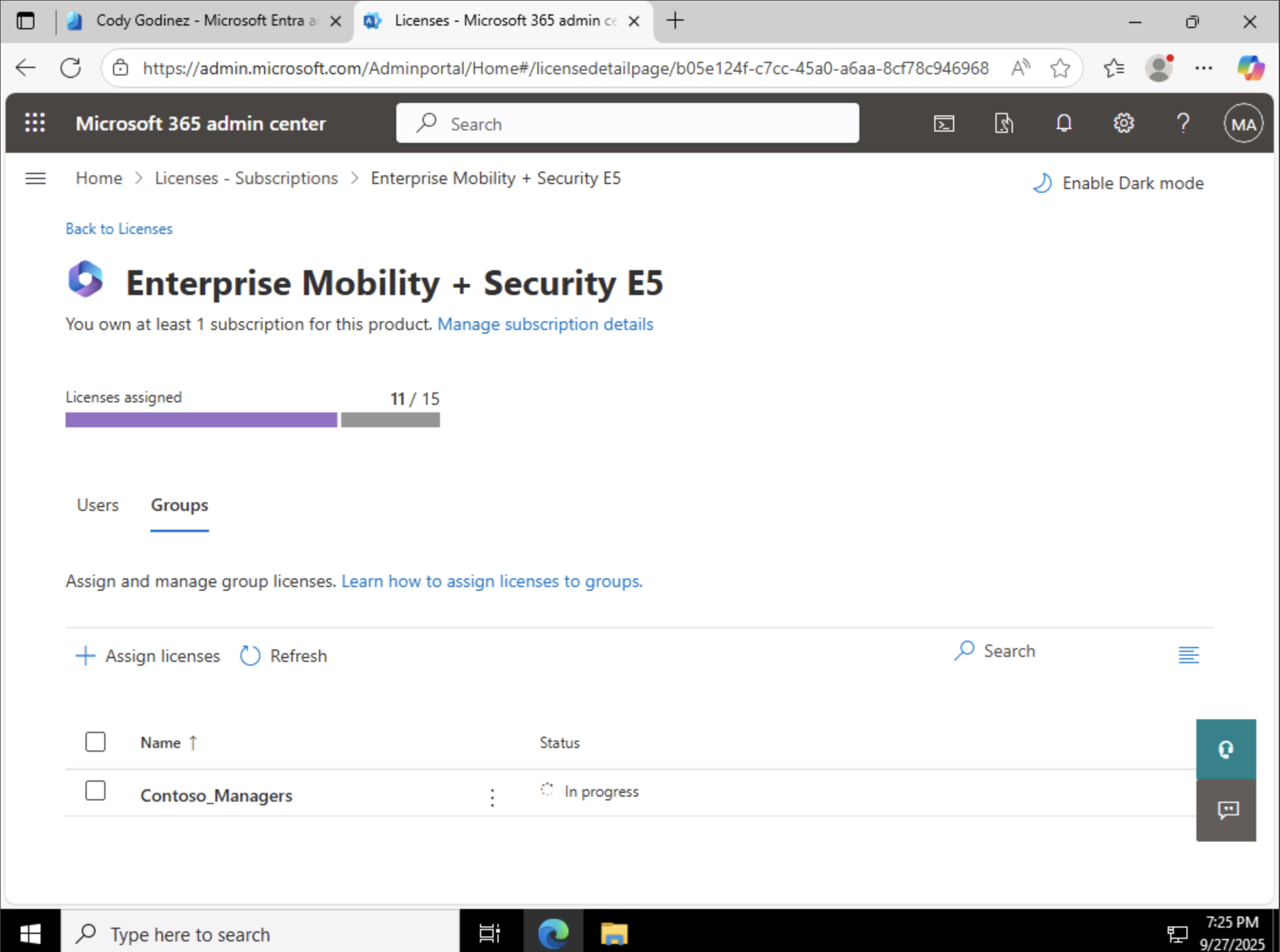 Group-based licensing
