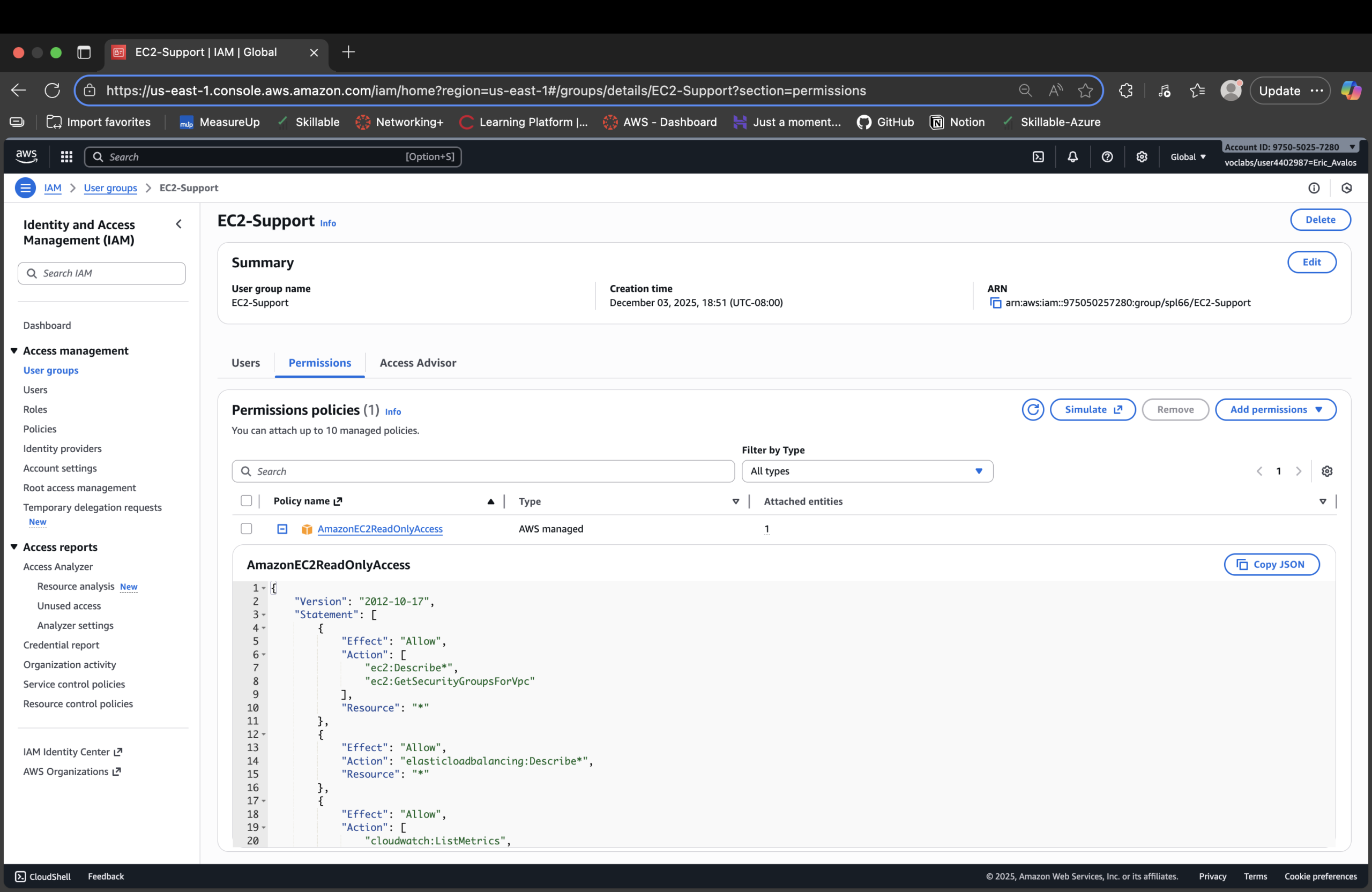 EC2-Support group policy