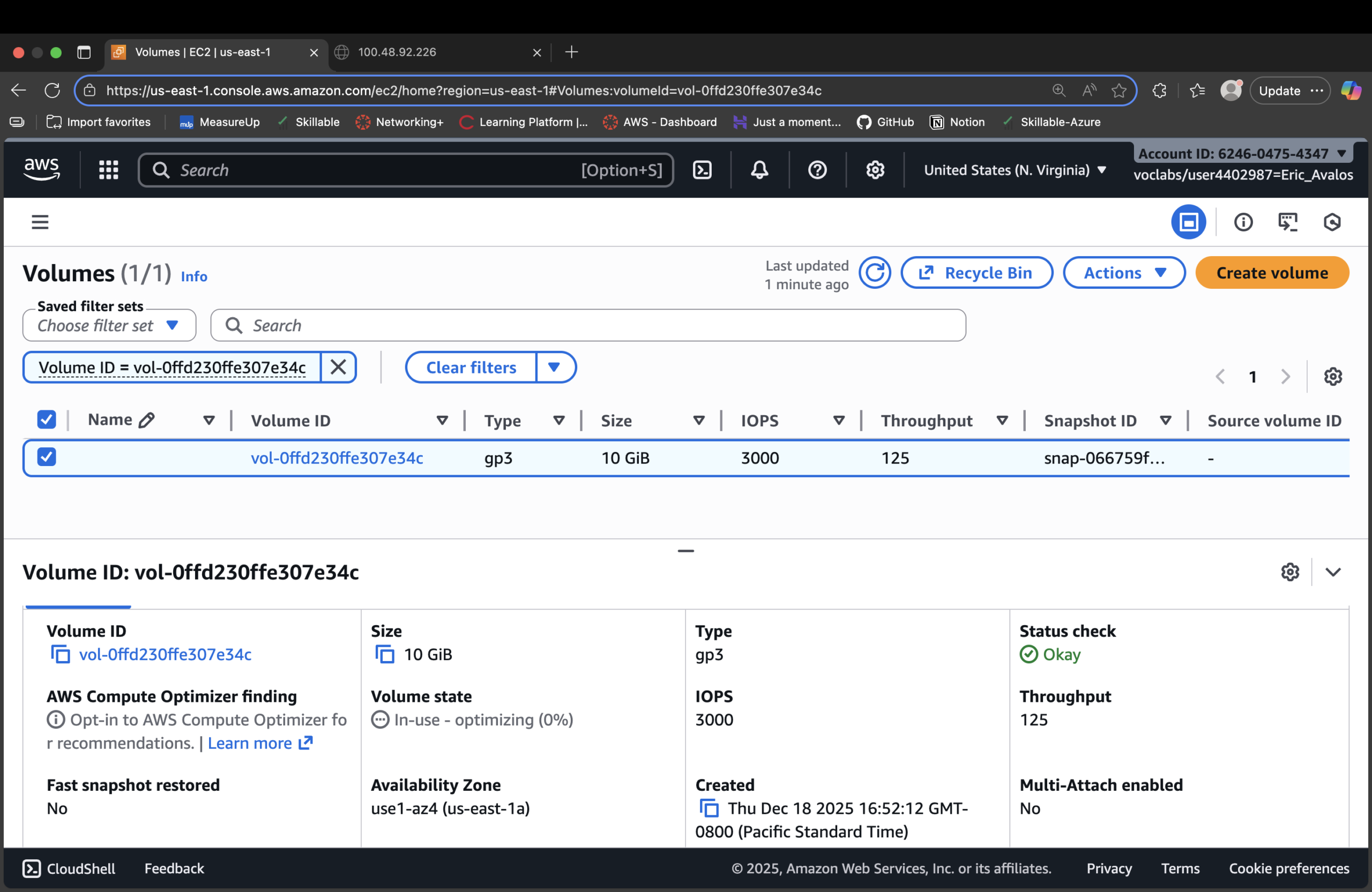 EC2 instance resized to t2.small with 10 GiB EBS volume