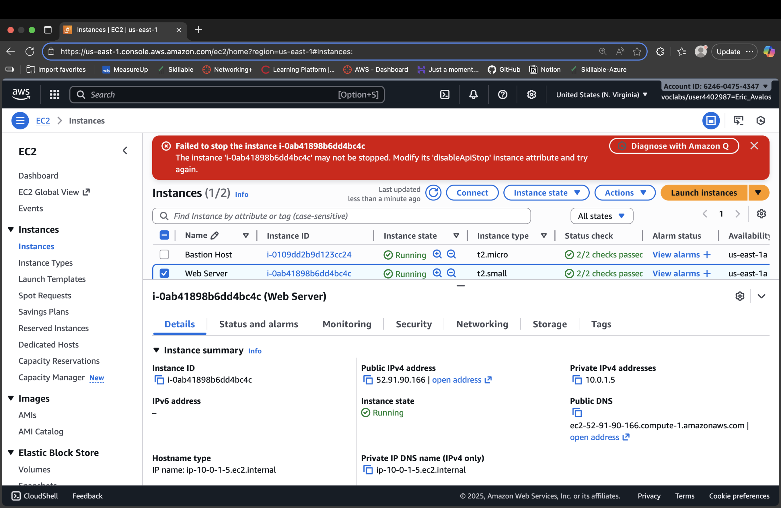 Failed to stop instance because stop protection is enabled
