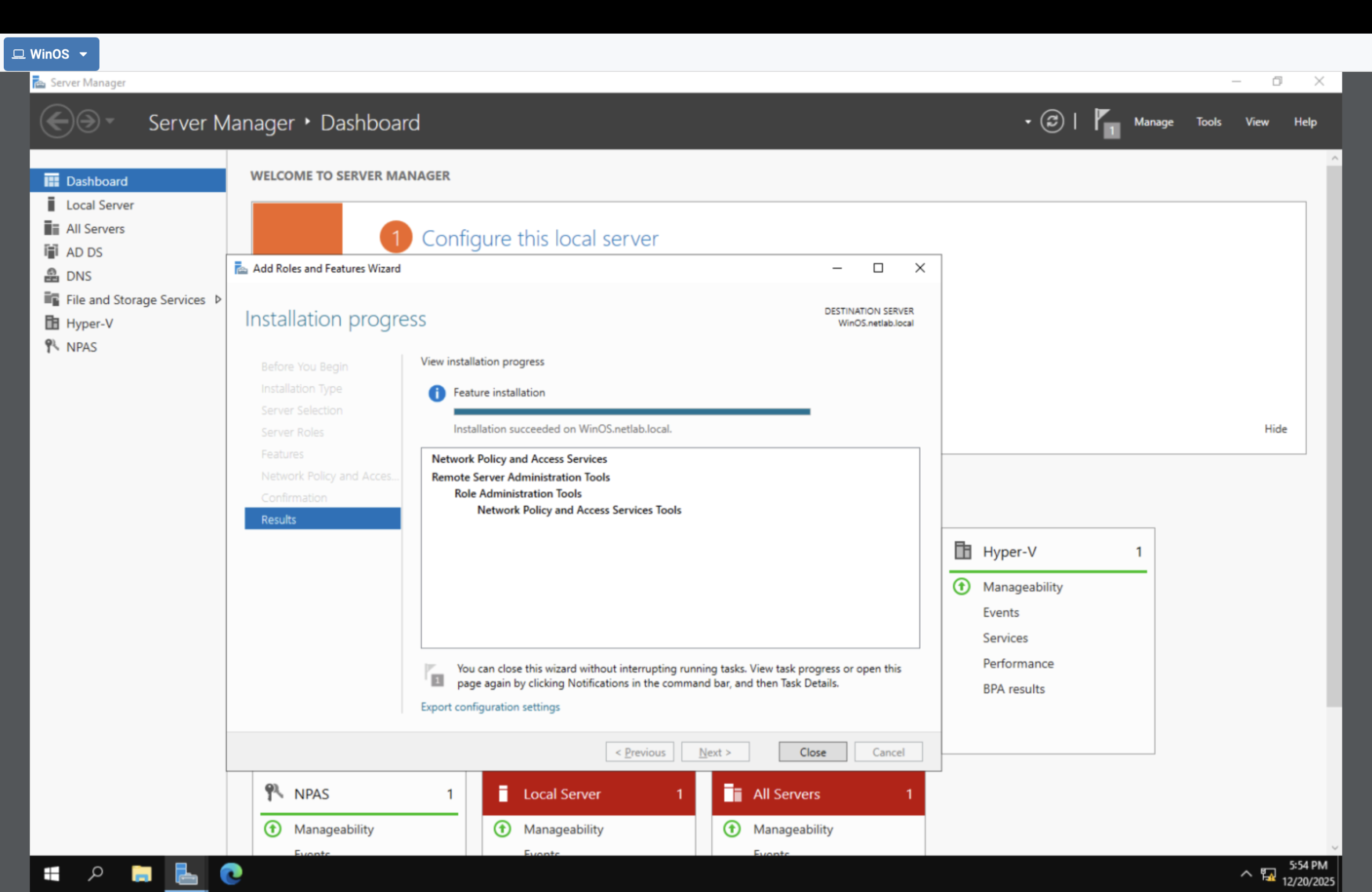 Installation succeeded